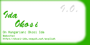 ida okosi business card